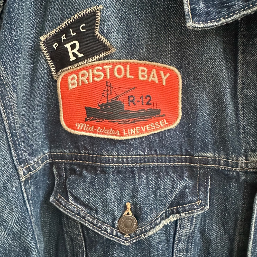 Polo Ralph Lauren Women’s Denim Trucker Nautical Patch Jacket - Picture 3 of 5